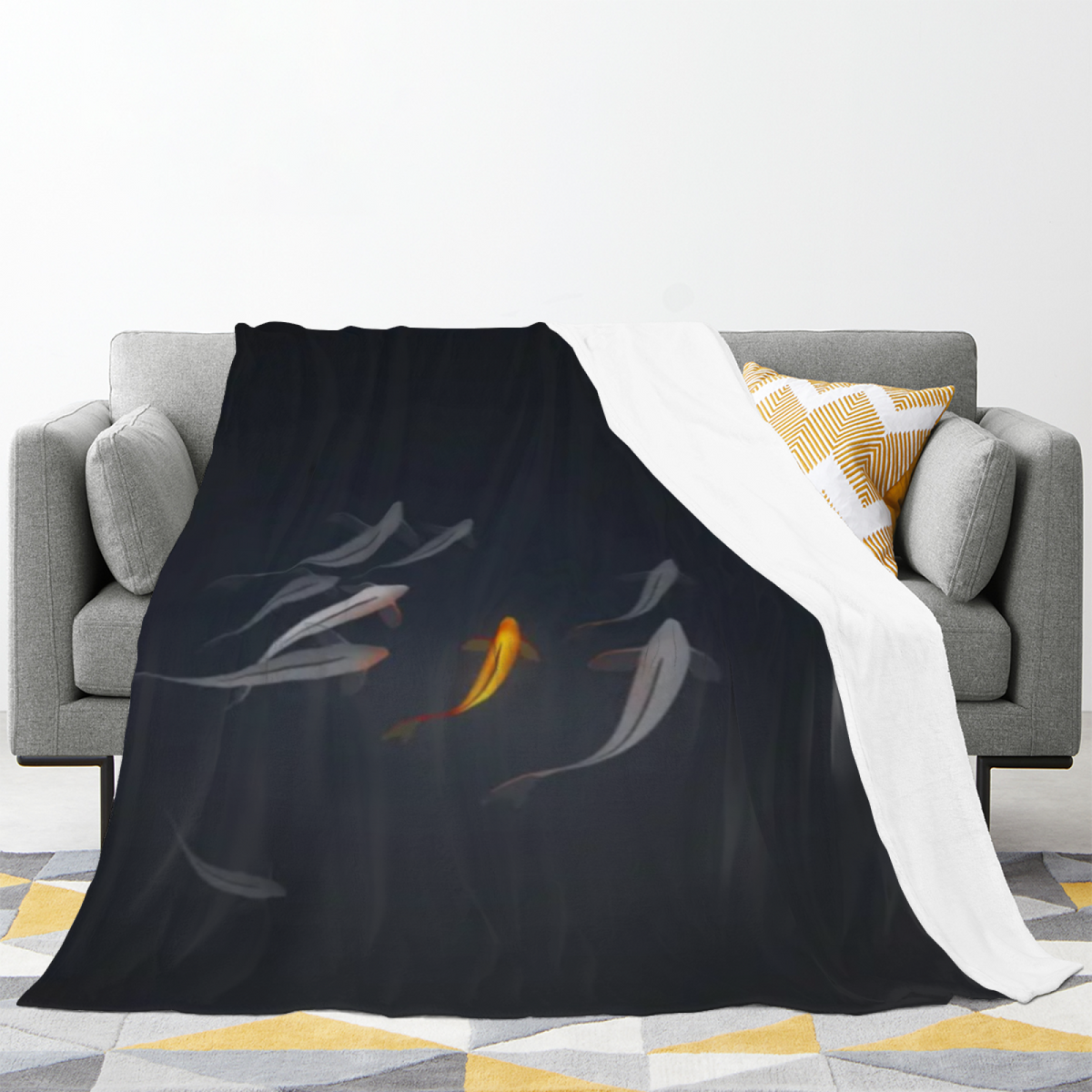 Pastel Multicolor Whimsical Decor Plush Flannel Throw ¨C Orchard Daydream Edition