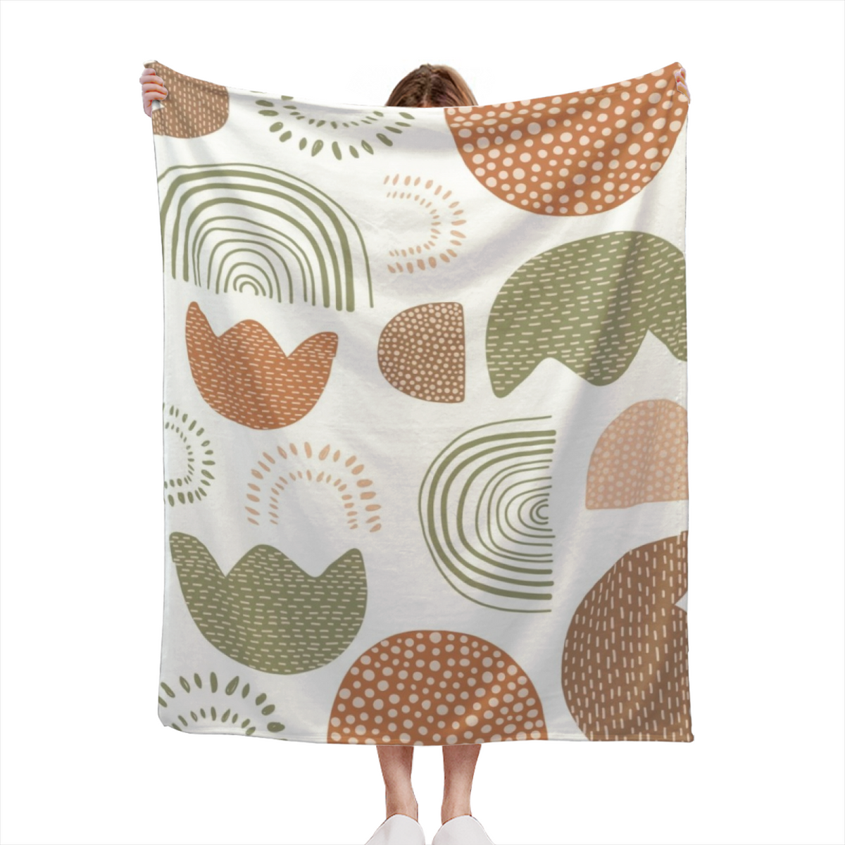 Dewdrop Wonder Pastel Multicolor Modern Art Decorative Flannel Blanket