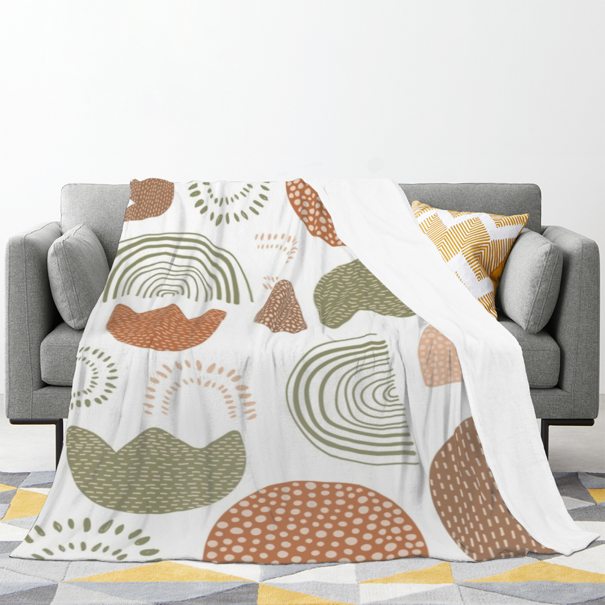 Dewdrop Wonder Pastel Multicolor Modern Art Decorative Flannel Blanket