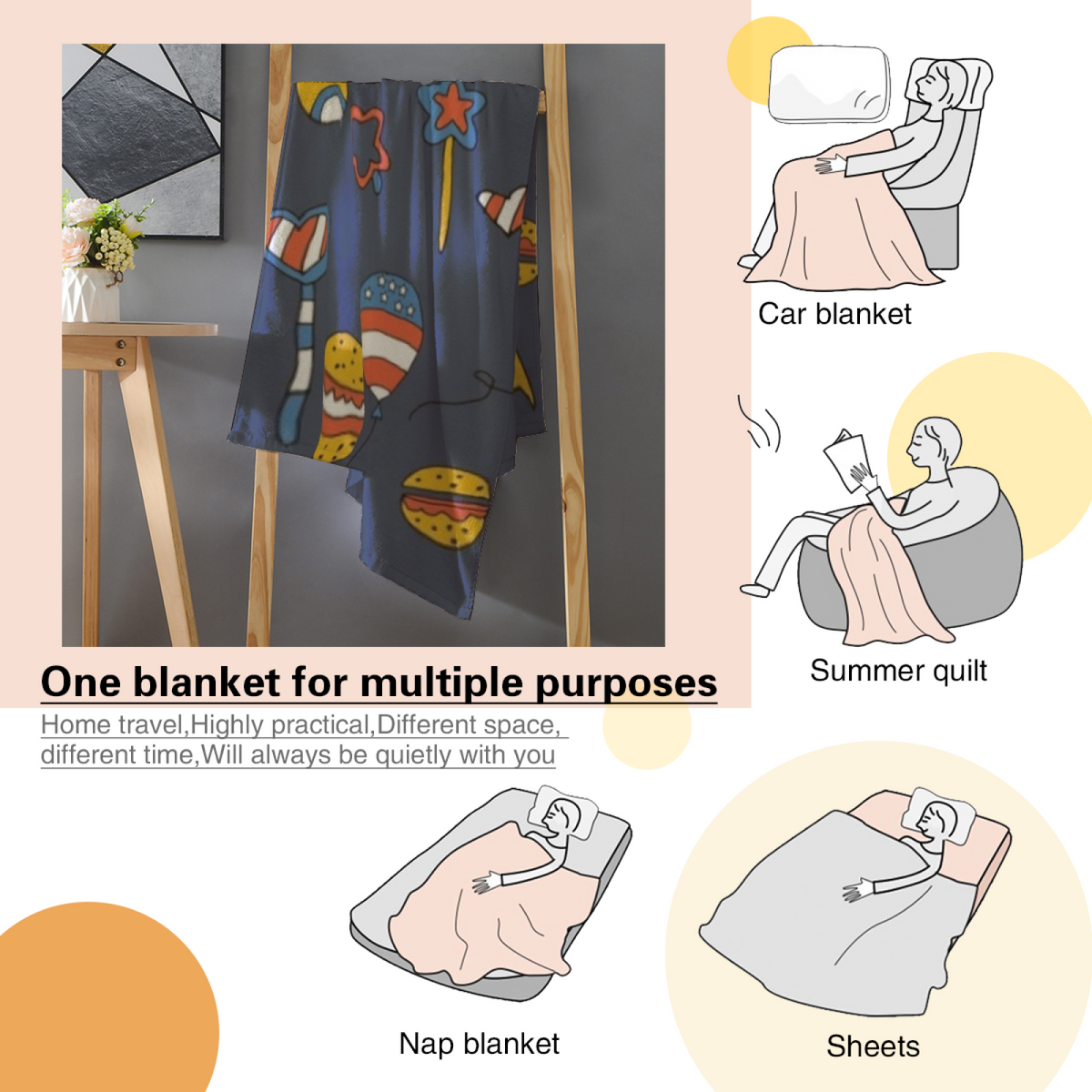 Harbor Drift Soft Neutral Art Plush Flannel Throw
