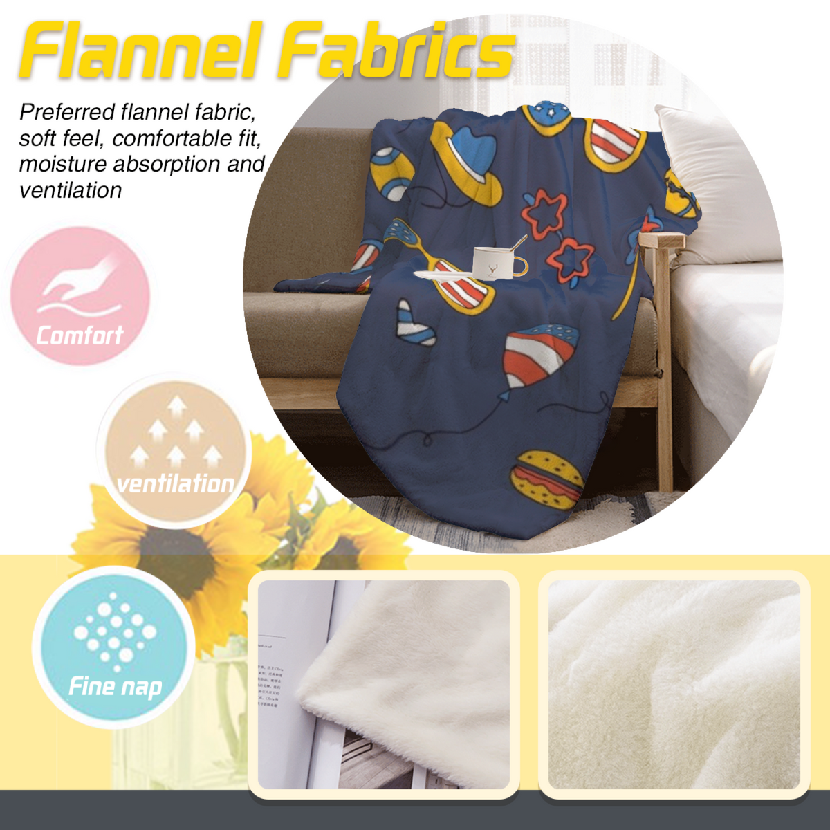 Harbor Drift Soft Neutral Art Plush Flannel Throw