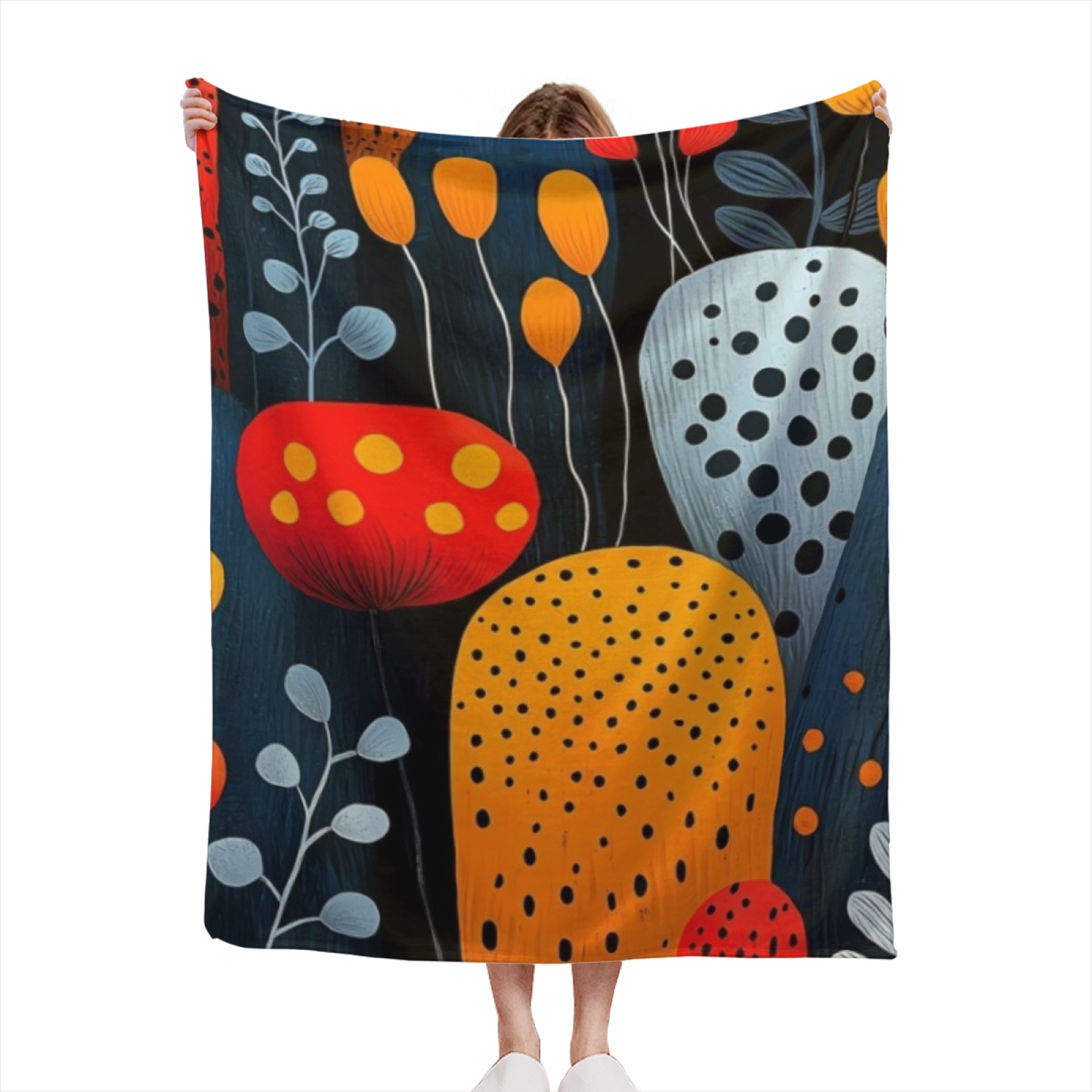 Artistic Decorative Throw Blanket ¨C Contemporary Graphic Printed Cozy Blanket