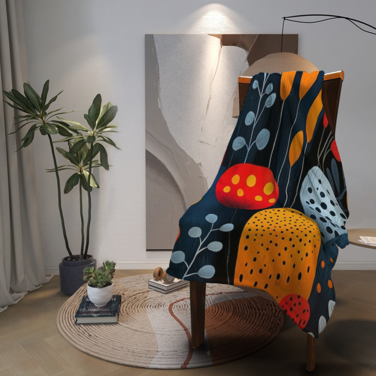 Artistic Decorative Throw Blanket ¨C Contemporary Graphic Printed Cozy Blanket