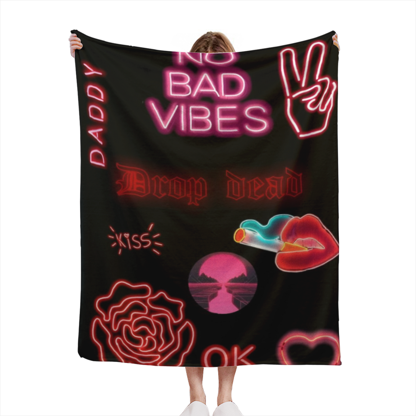 Abstract Decorative Throw Blanket ¨C Contemporary Colorful Printed Blanket