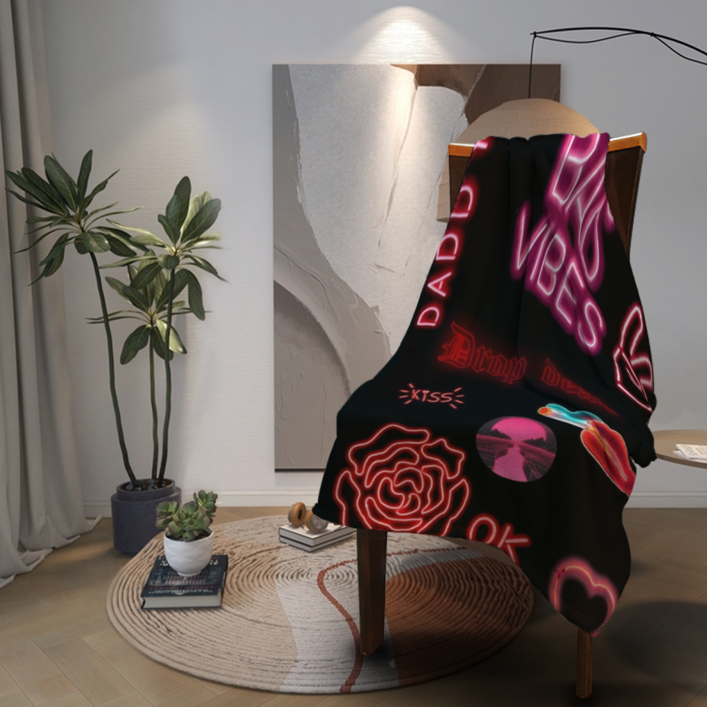 Abstract Decorative Throw Blanket ¨C Contemporary Colorful Printed Blanket