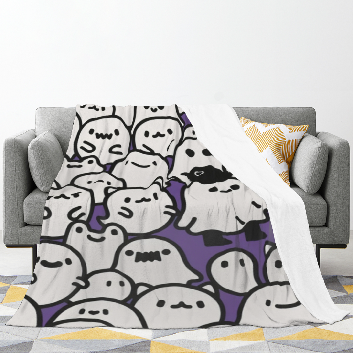 Modern Colorful Art Throw Blanket ¨C Abstract Printed Cozy Home Blanket