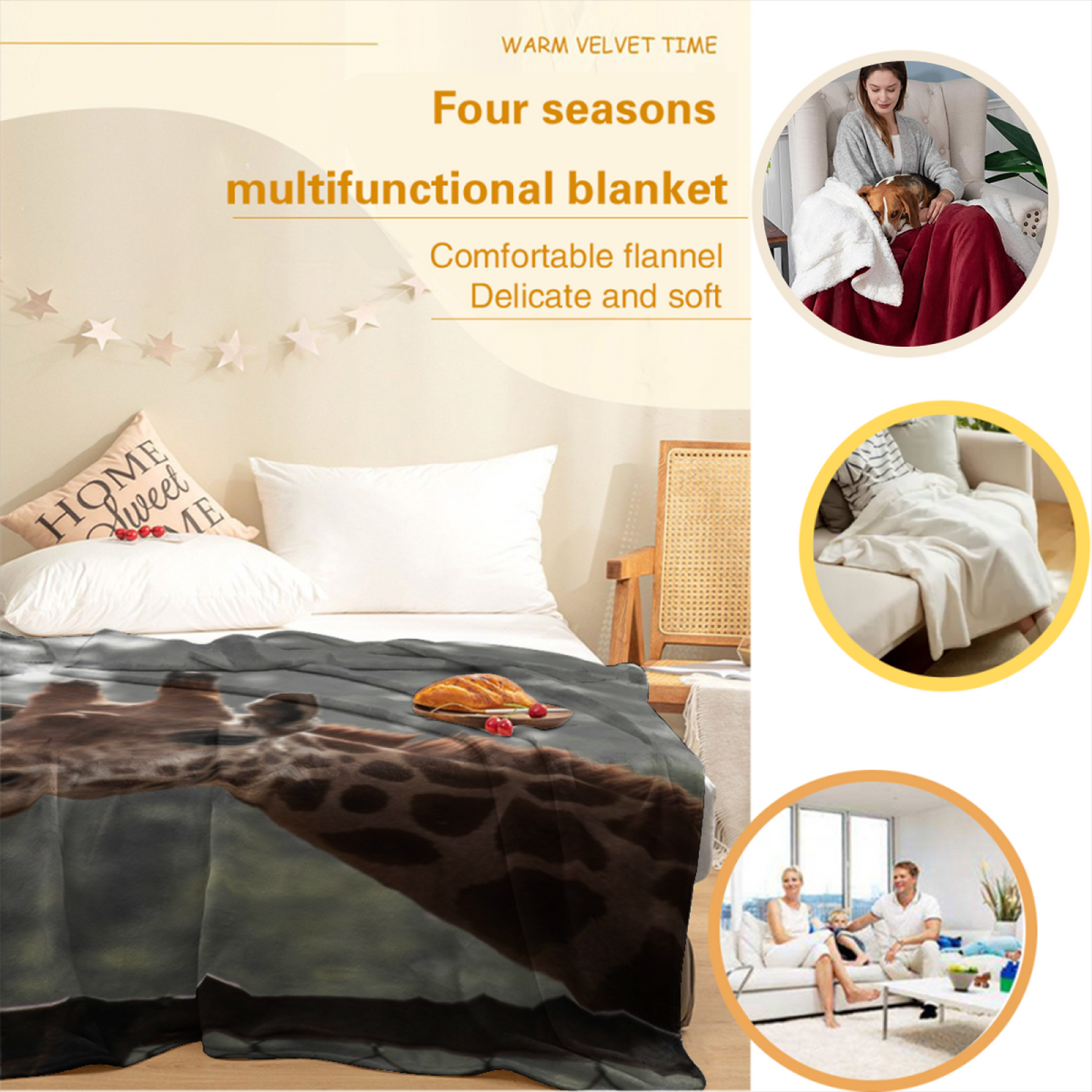 Colorful Abstract Throw Blanket ¨C Artistic Decorative Printed Cozy Blanket