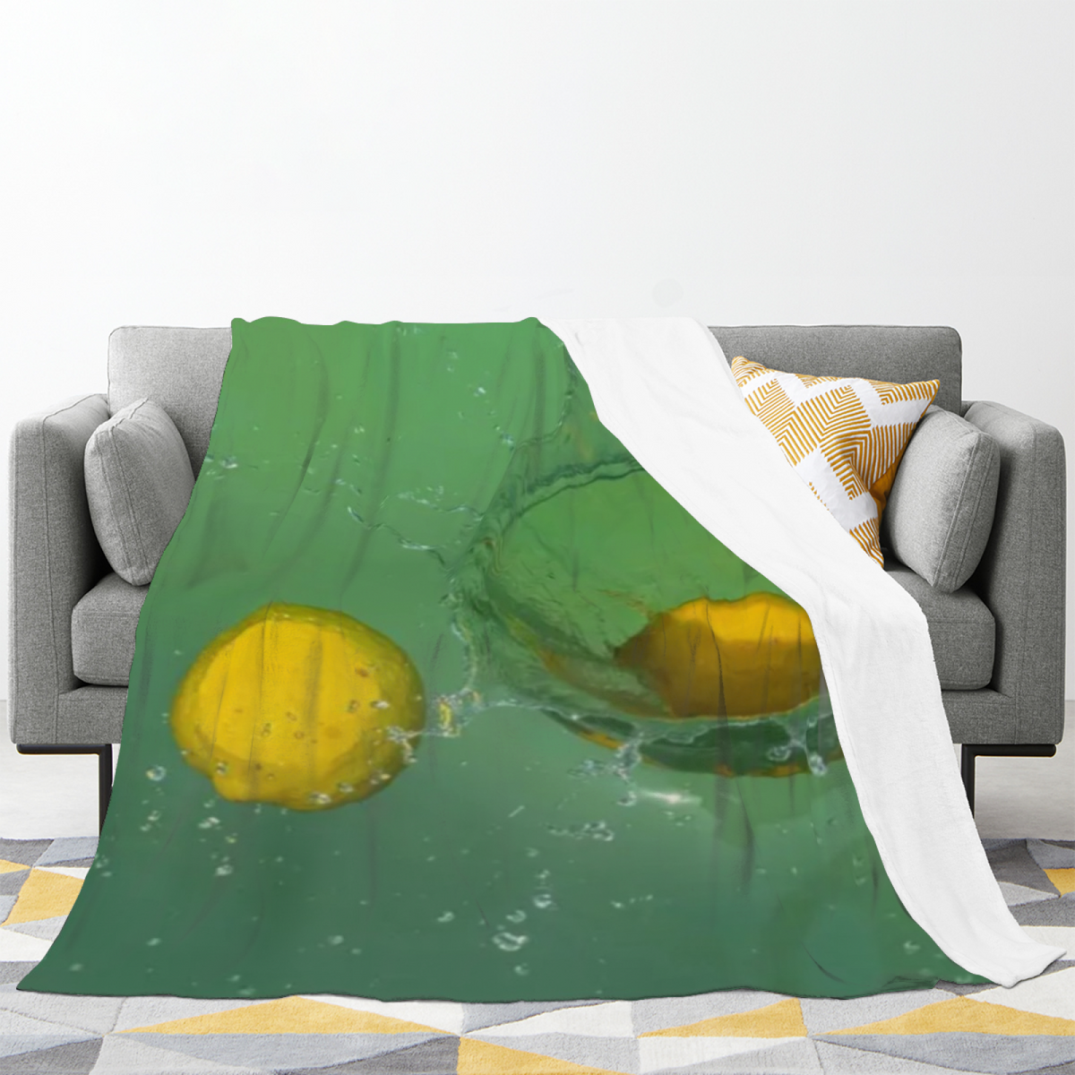 Riverstone Meadow Inspired Flannel Sofa Throw ¨C Earthy Neutral Palette