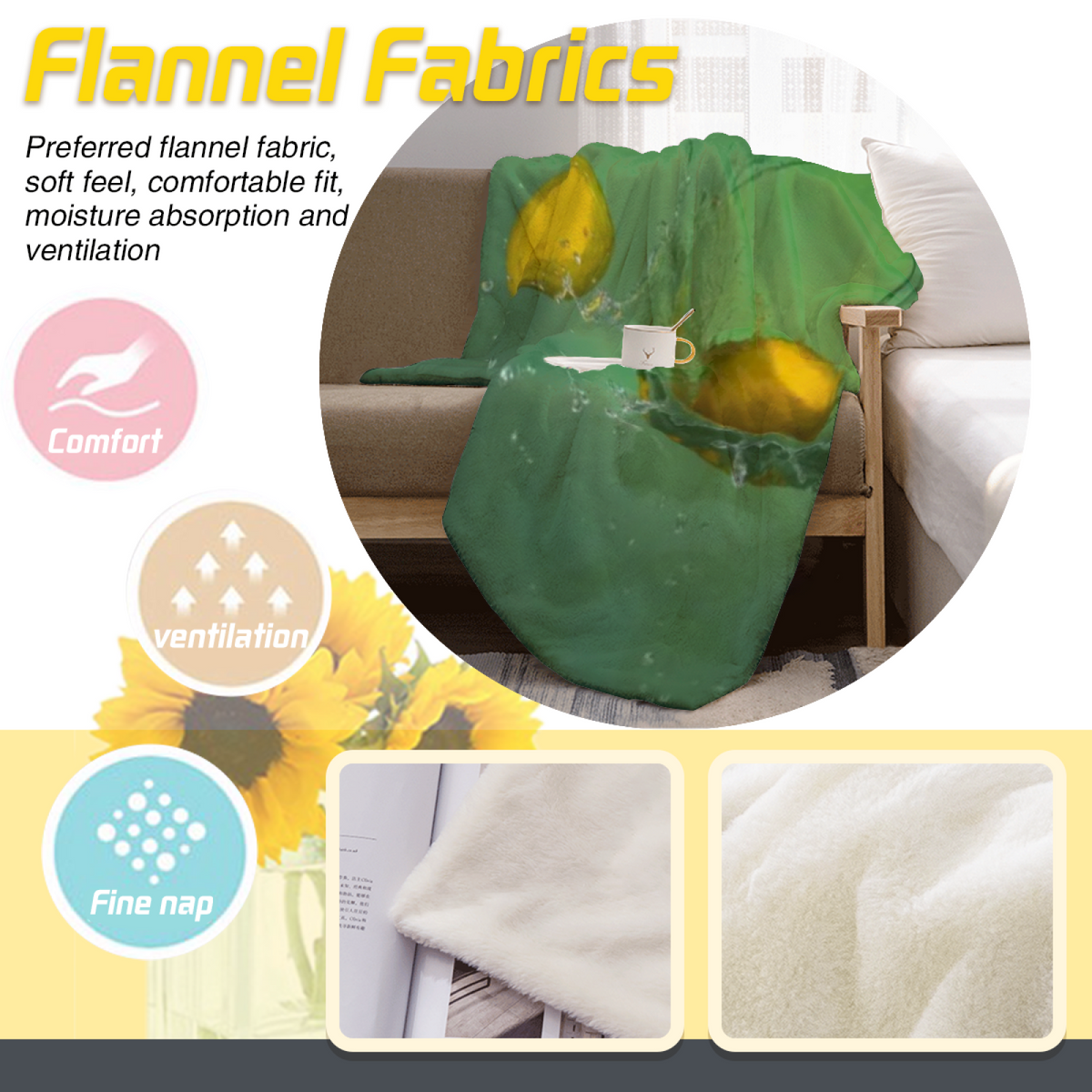 Riverstone Meadow Inspired Flannel Sofa Throw ¨C Earthy Neutral Palette