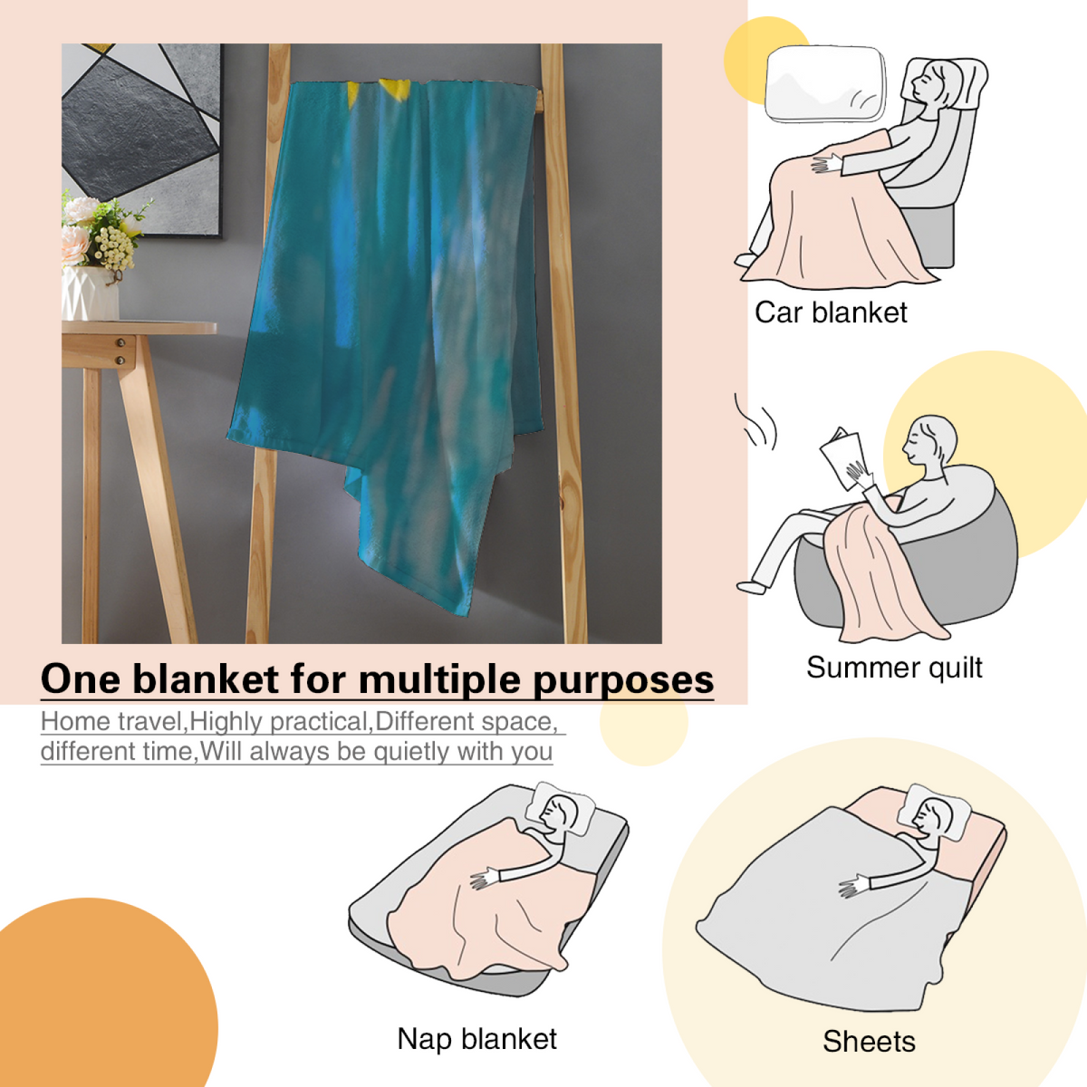 Woodland Green Whimsical Decor Plush Flannel Throw ¨C Cinnamon Sprout Edition