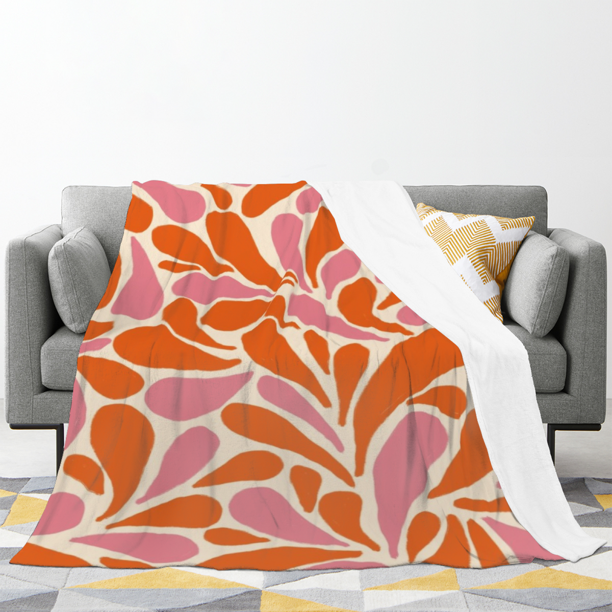 Flannel Throw Blanket with Coastal Hearth Cozy Cottage Artwork