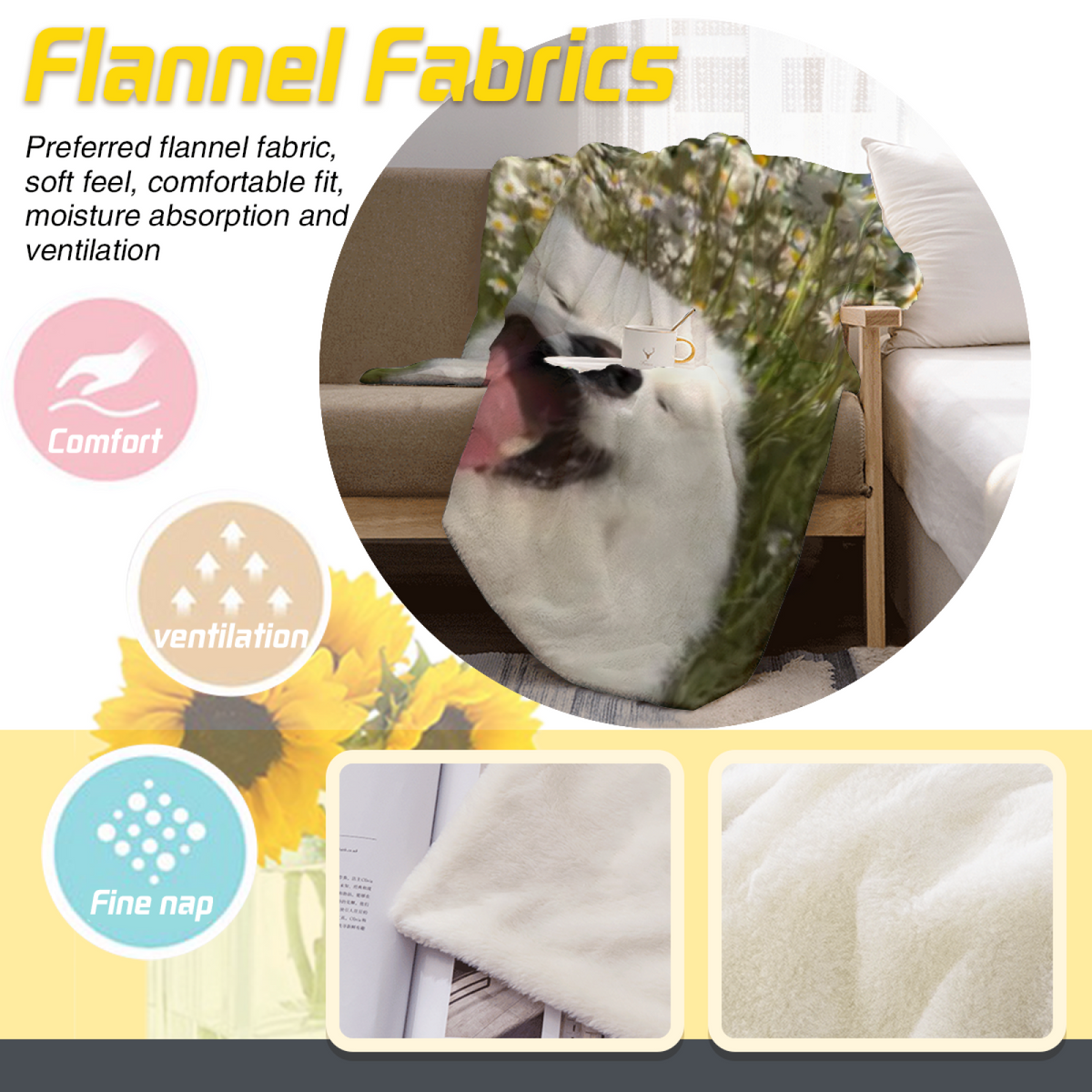 Pastel Multicolor Whimsical Decor All-Season Flannel Blanket ¨C Opaline Treasure Edition