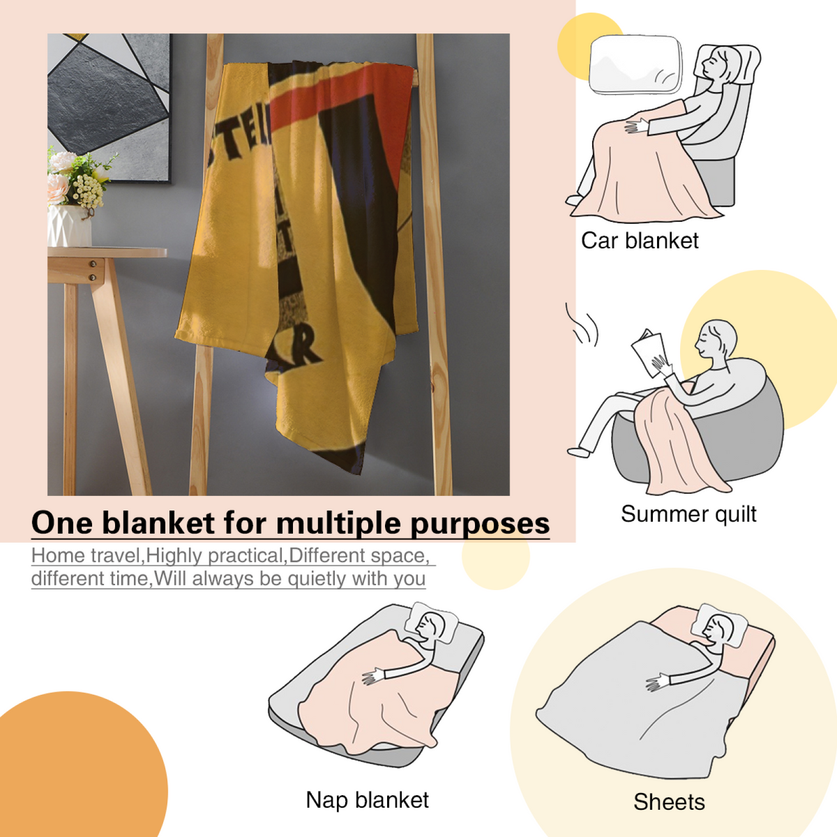 Soft Minimalist All-Season Flannel Blanket ¨C Oceanic Valley Collection