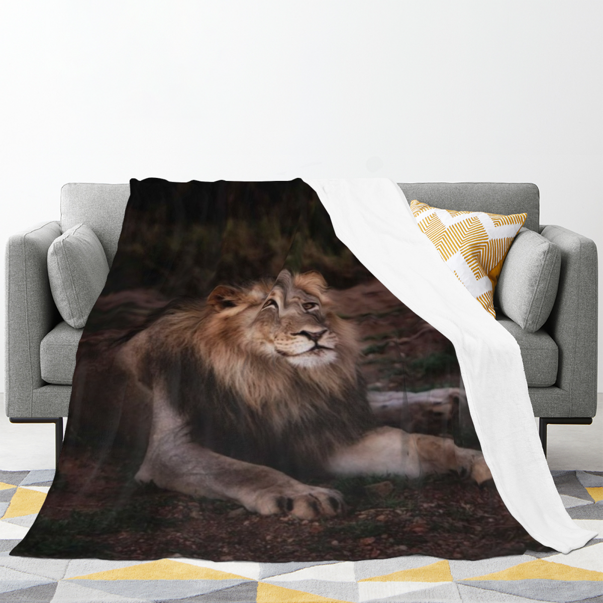 Orchid Garden Modern Pattern Decorative Flannel Blanket