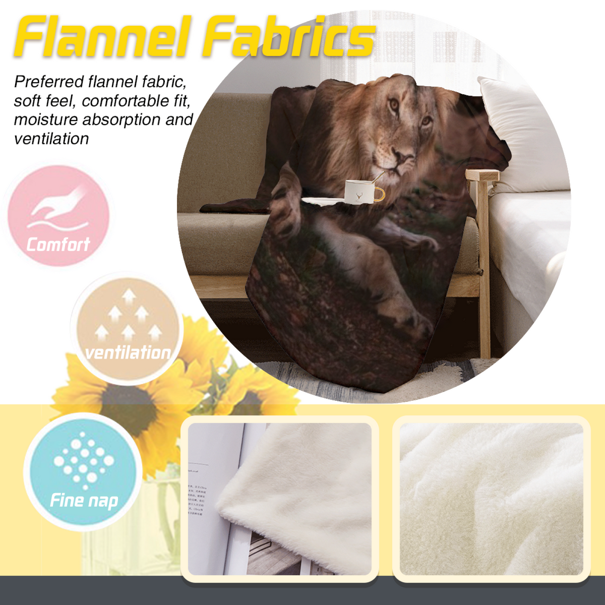 Orchid Garden Modern Pattern Decorative Flannel Blanket