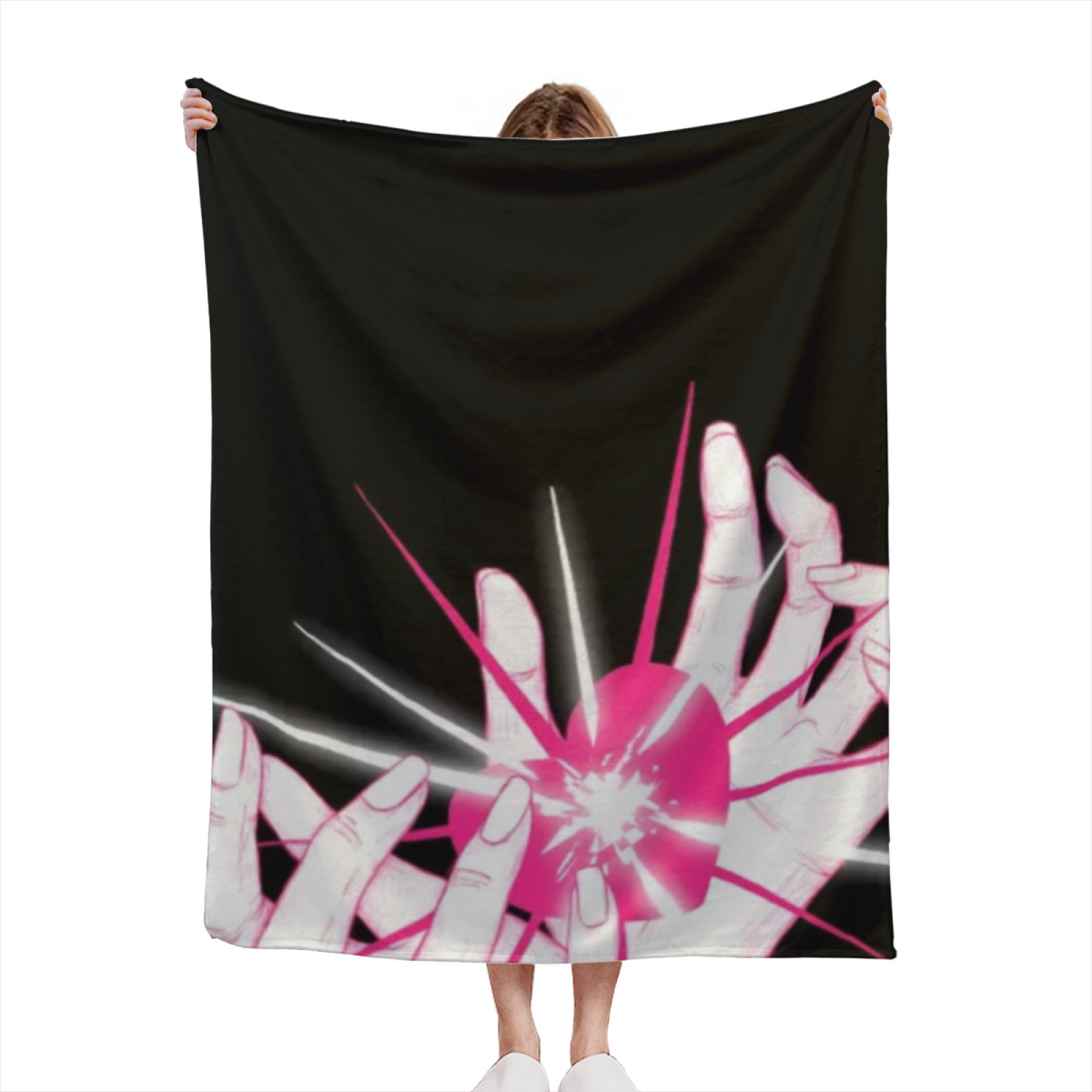 Misty Whisper Pastel Multicolor Modern Art Flannel Throw Blanket