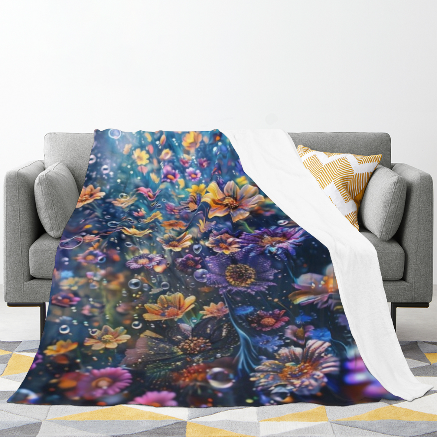 Colorful Abstract Throw Blanket ¨C Modern Decorative Printed Cozy Blanket