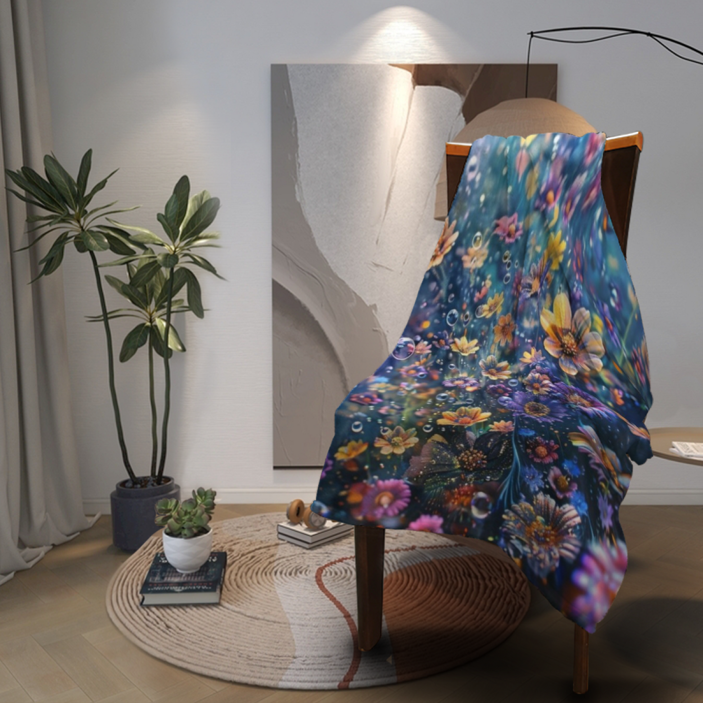 Colorful Abstract Throw Blanket ¨C Modern Decorative Printed Cozy Blanket