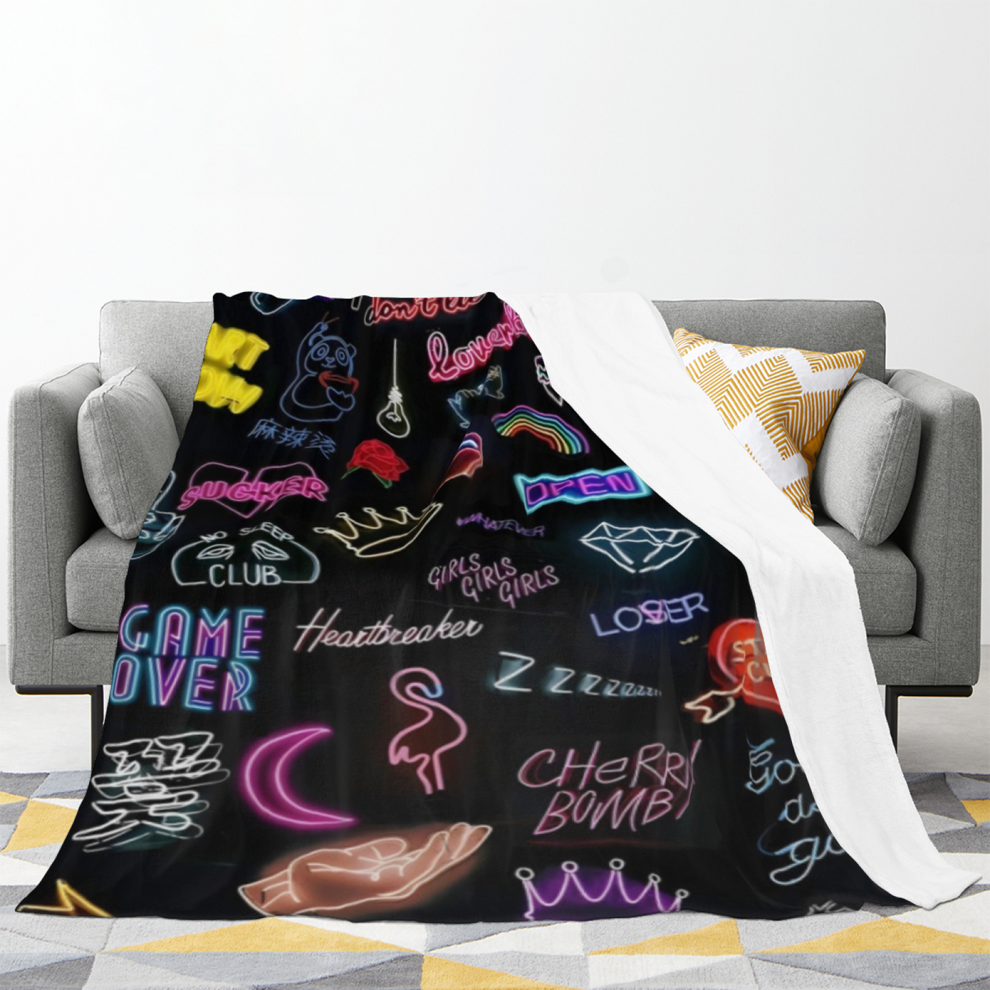 Colorful Abstract Pattern Throw Blanket ¨C Stylish Modern Cozy Blanket
