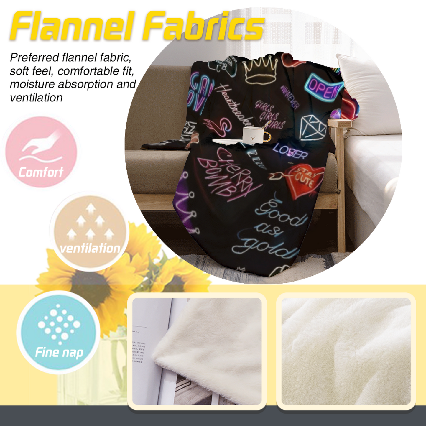 Colorful Abstract Pattern Throw Blanket ¨C Stylish Modern Cozy Blanket
