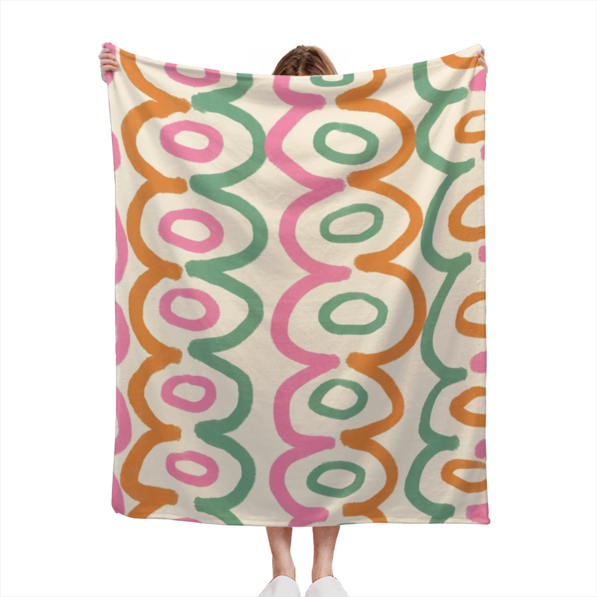 Heather Sanctuary Muted Sage Art Decorative Flannel Blanket