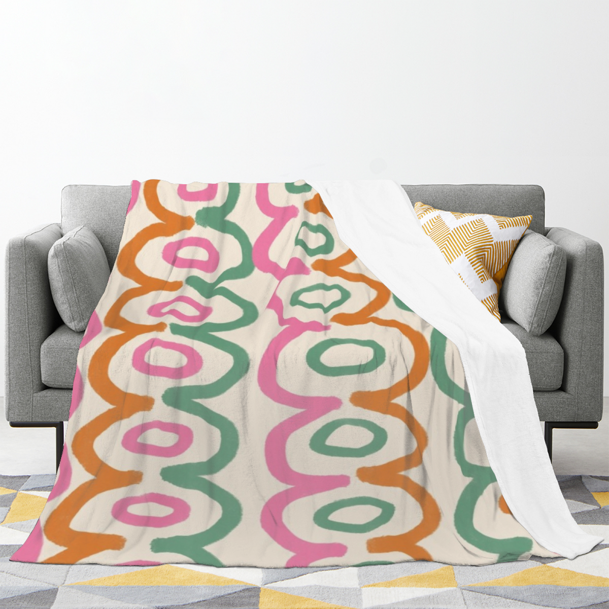 Heather Sanctuary Muted Sage Art Decorative Flannel Blanket