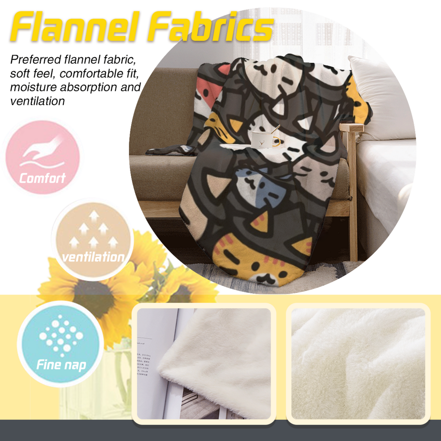 Abstract Decorative Throw Blanket ¨C Artistic Modern Colorful Design