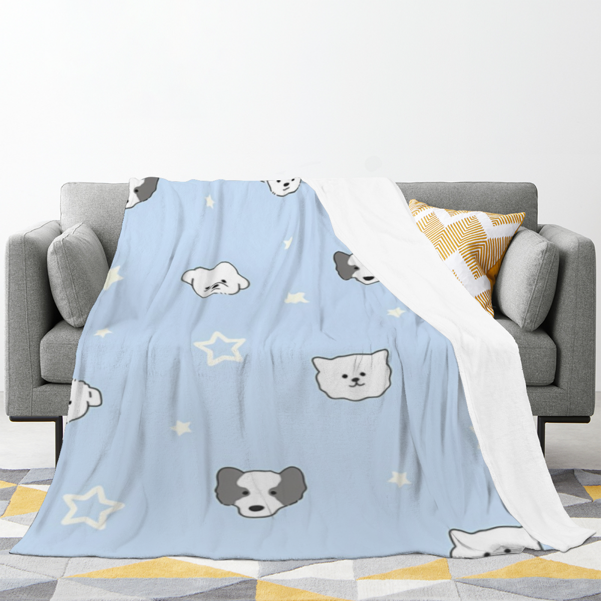 Flannel Throw Blanket with Rustic Grove Cozy Cottage Artwork
