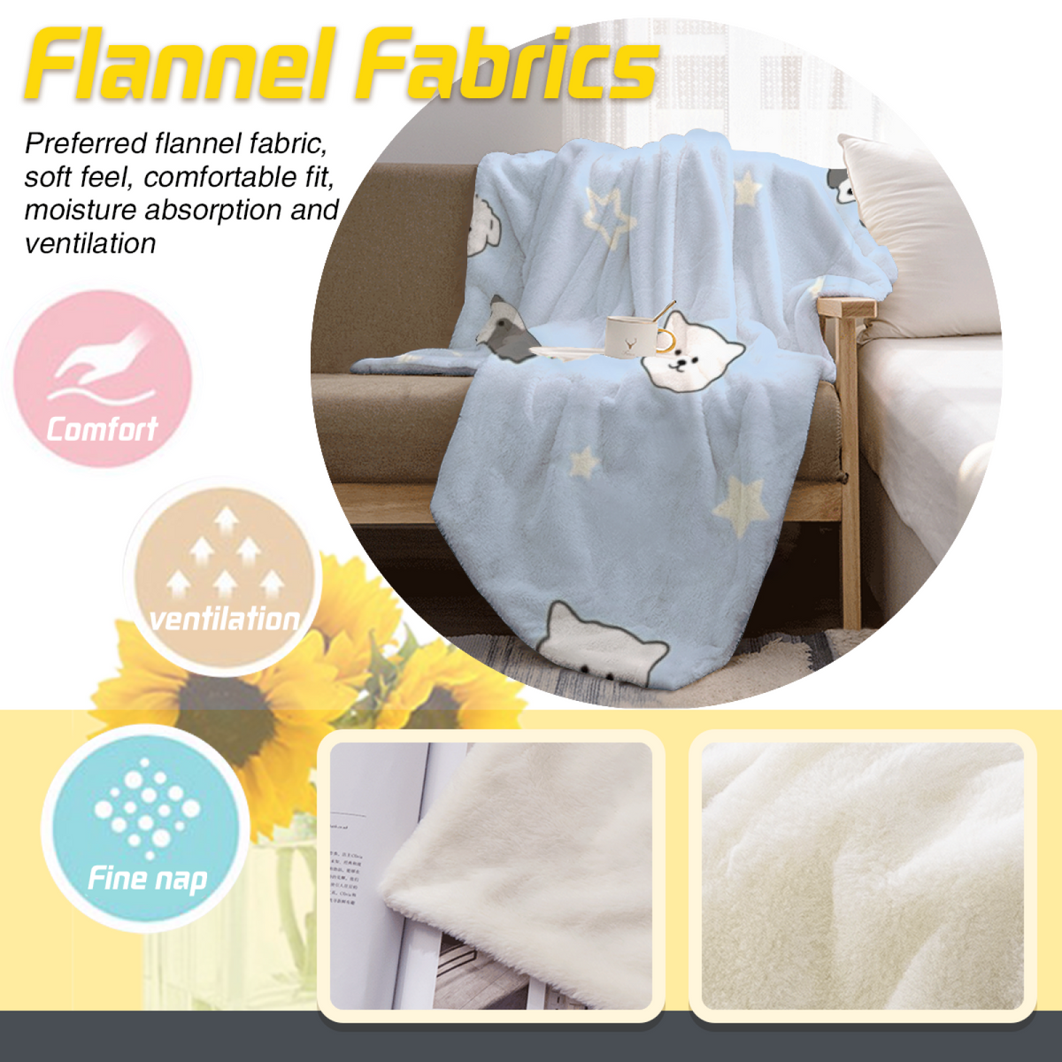 Flannel Throw Blanket with Rustic Grove Cozy Cottage Artwork