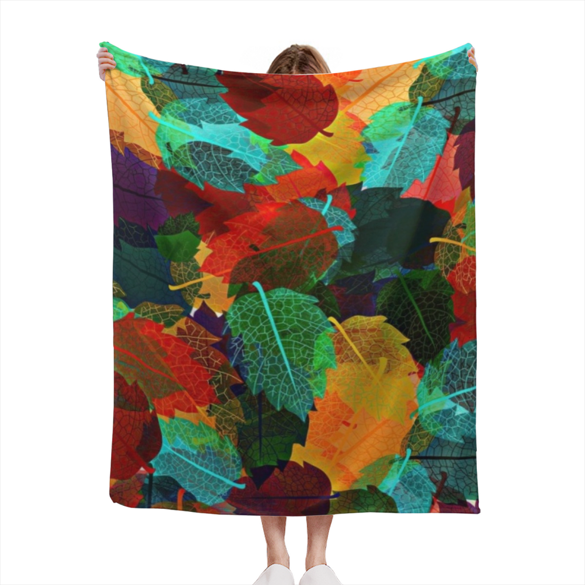 Misty & Prism Playful Graphic Plush Flannel Throw