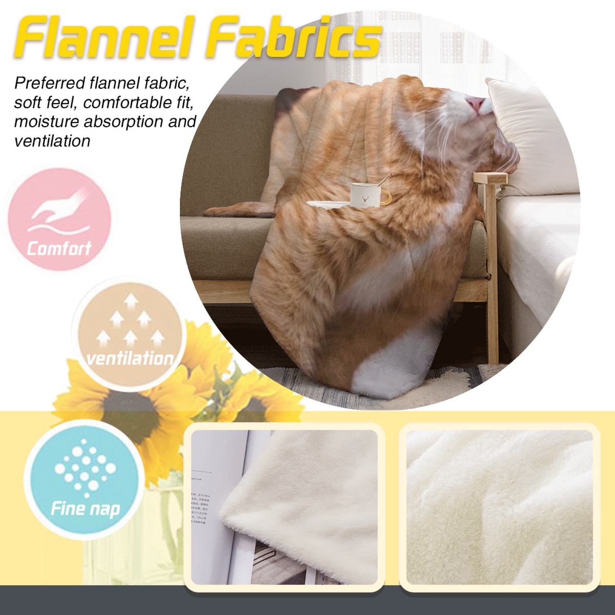 Evergreen Orchard Inspired Cozy Flannel Bed Blanket ¨C Rich Multicolor Palette