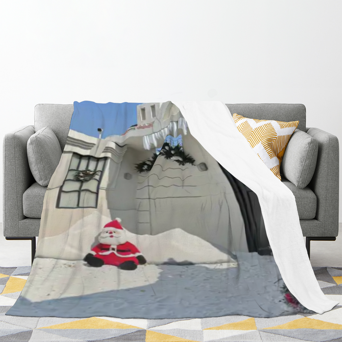 Oceanic & Breeze Playful Graphic All-Season Flannel Blanket