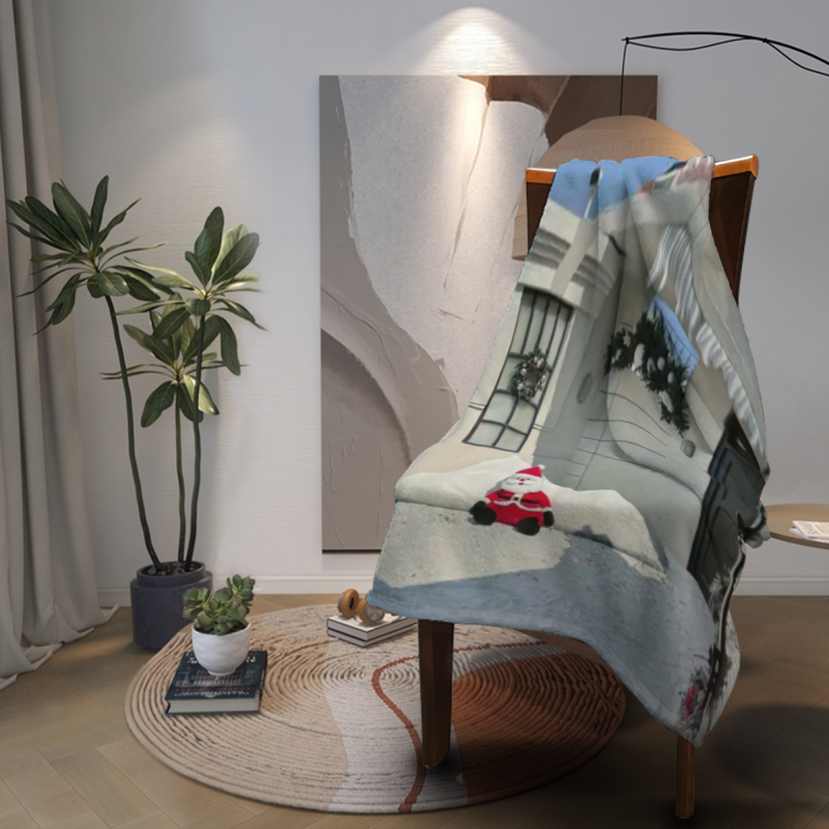 Oceanic & Breeze Playful Graphic All-Season Flannel Blanket
