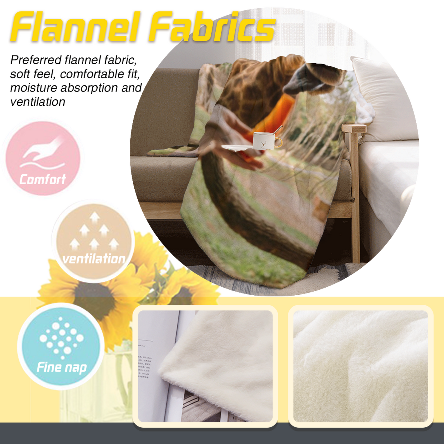 Abstract Artistic Throw Blanket ¨C Contemporary Graphic Printed Blanket
