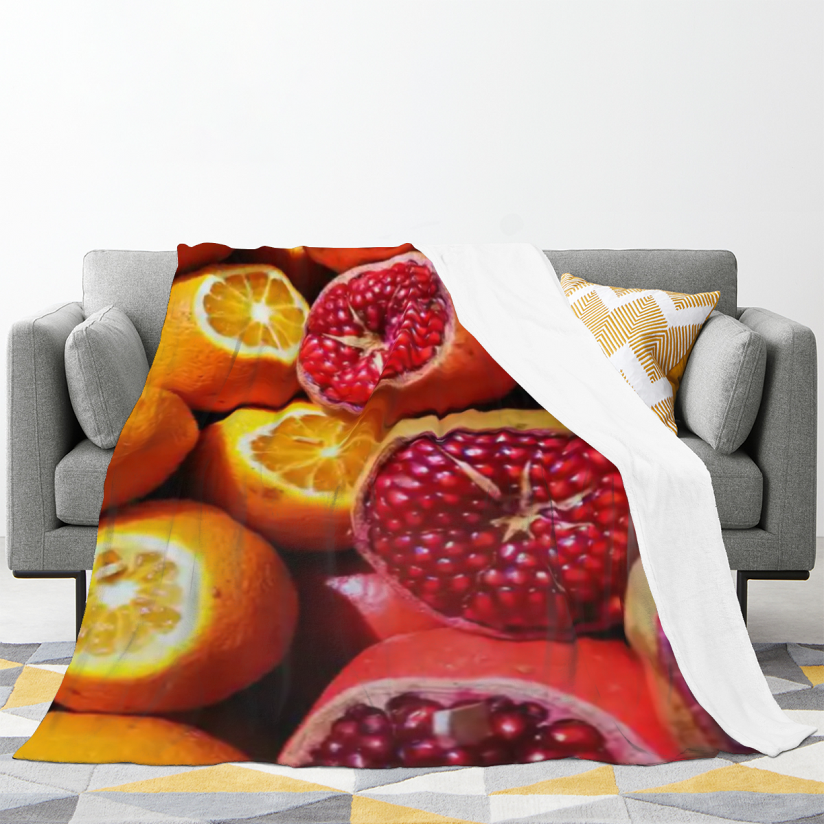 Coastal & Valley Playful Graphic All-Season Flannel Blanket
