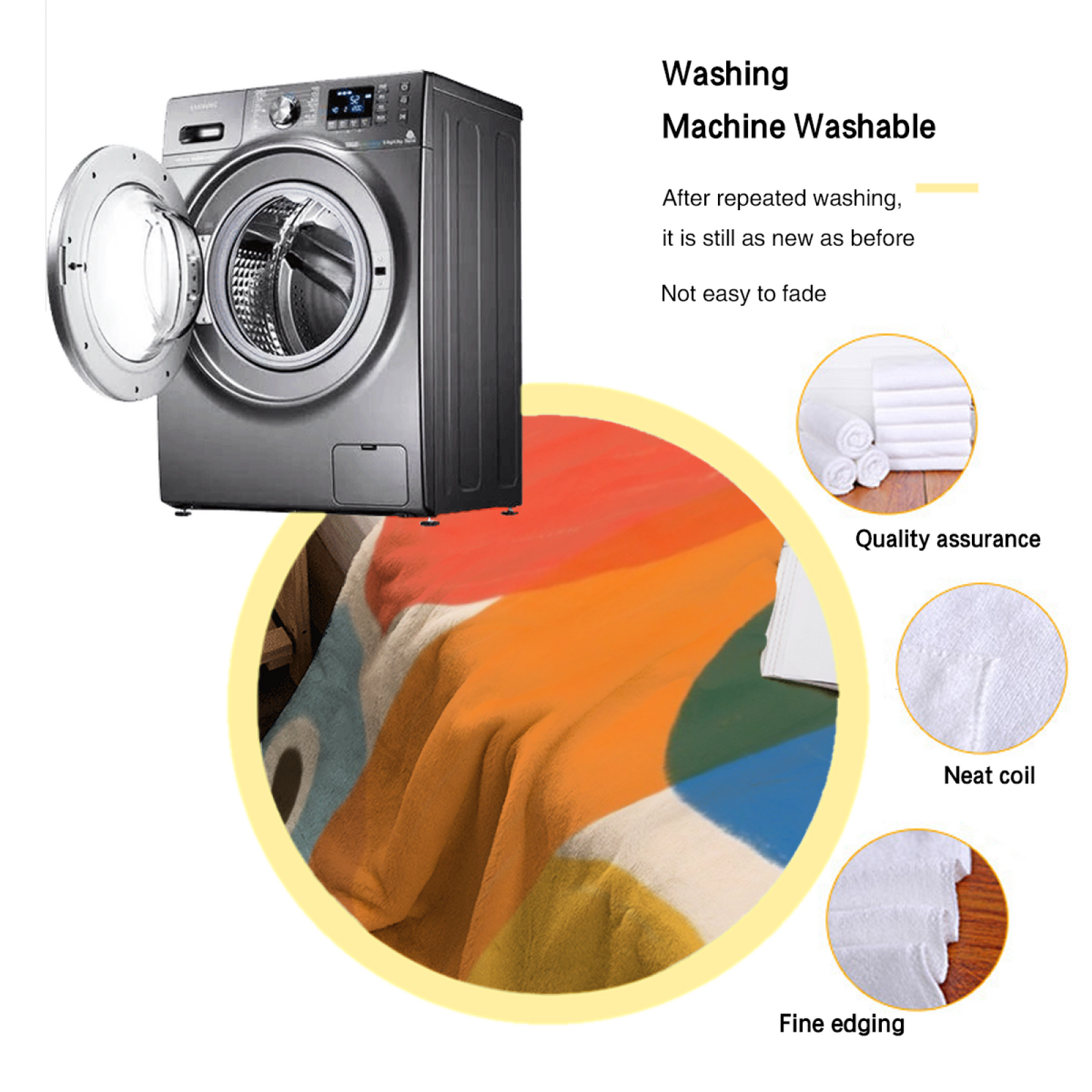 Abstract Colorful Cartoon Flannel Throw Blanket ¨C Modern Geometric Character Design