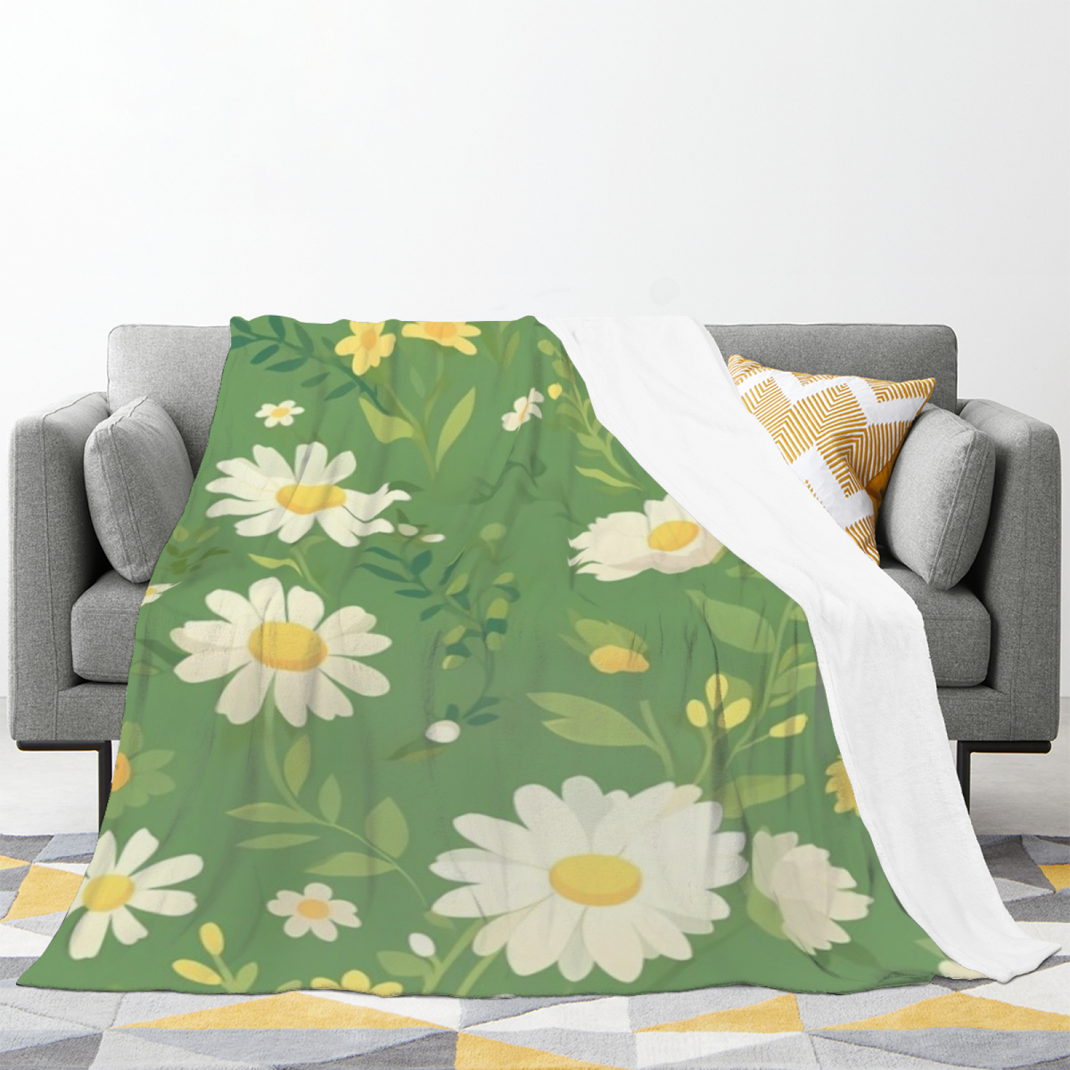 Rich Multicolor Mossy Jubilee Soft Flannel Blanket ¨C Contemporary Pattern