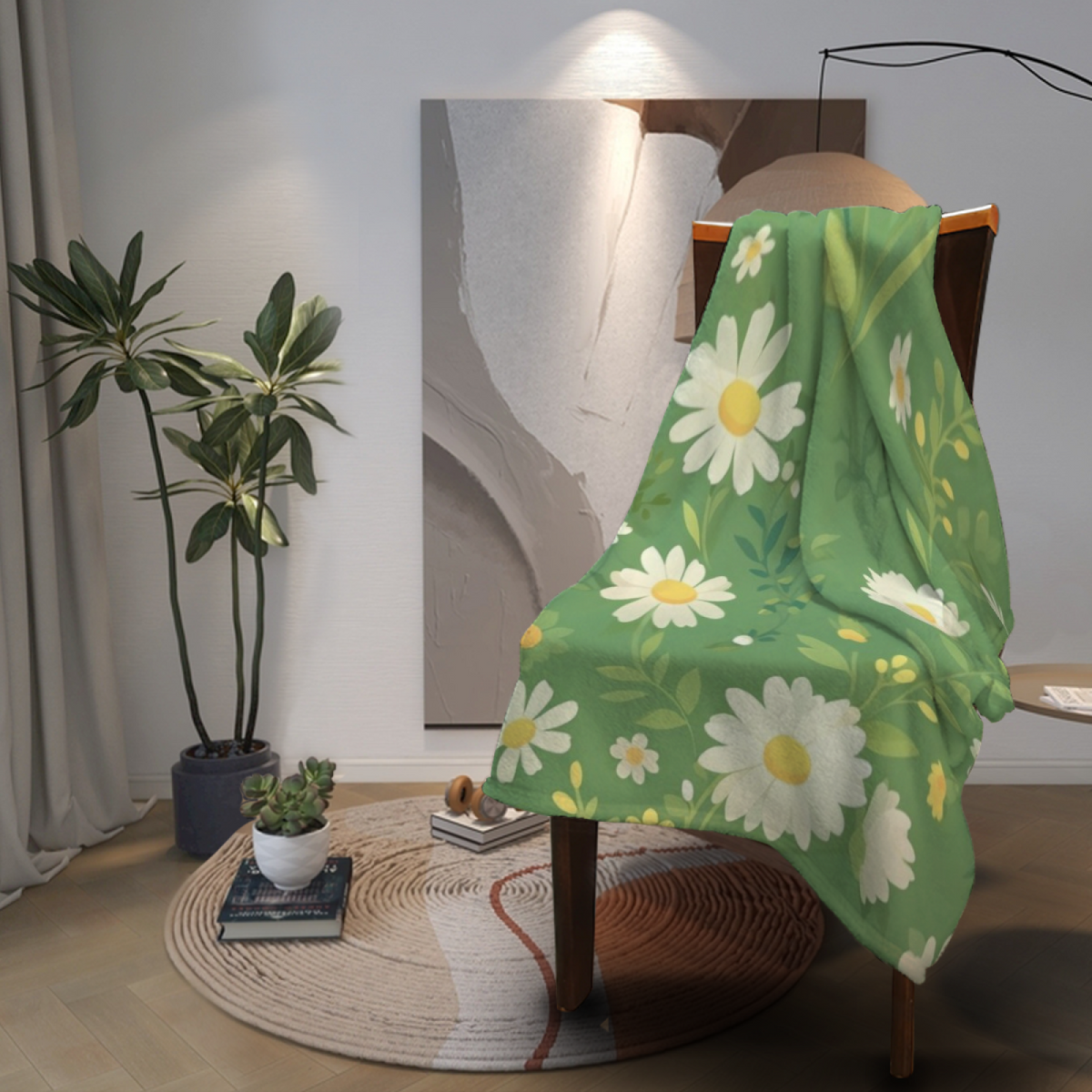 Rich Multicolor Mossy Jubilee Soft Flannel Blanket ¨C Contemporary Pattern