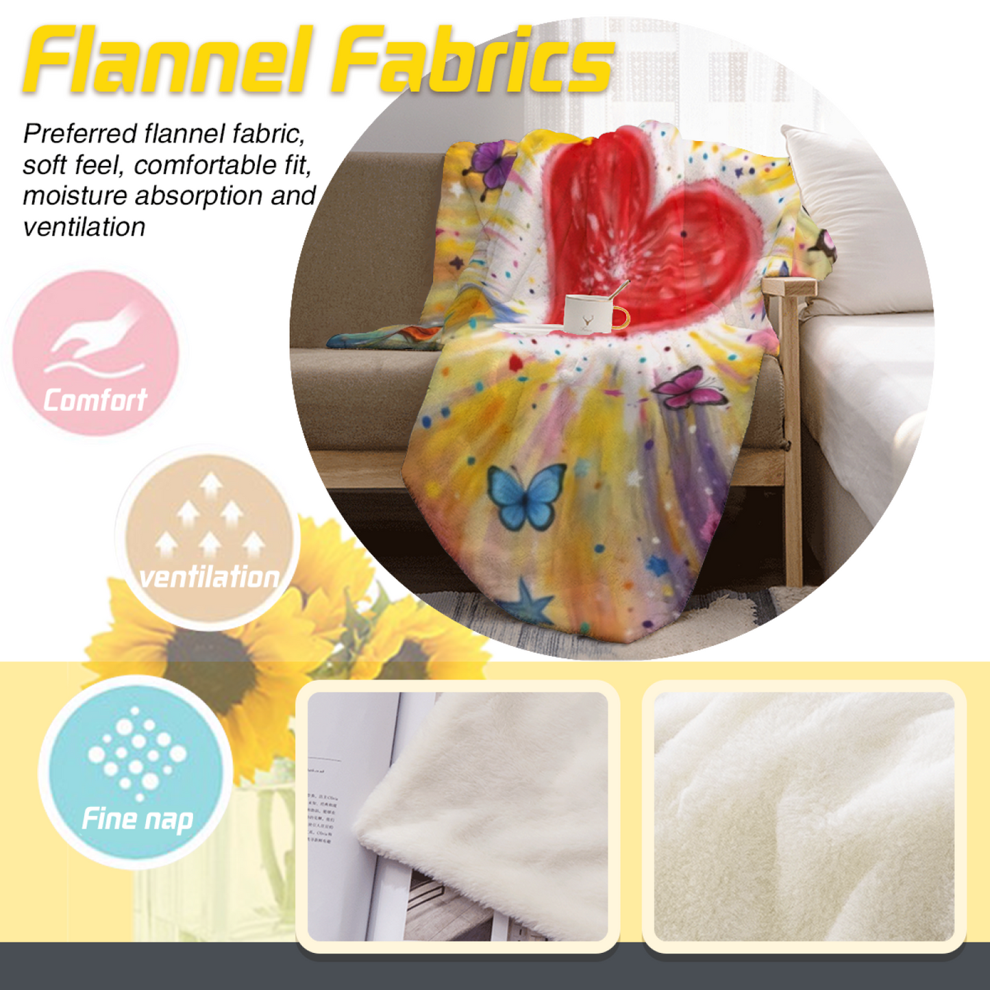 Abstract Graphic Throw Blanket ¨C Contemporary Printed Decorative Home Blanket