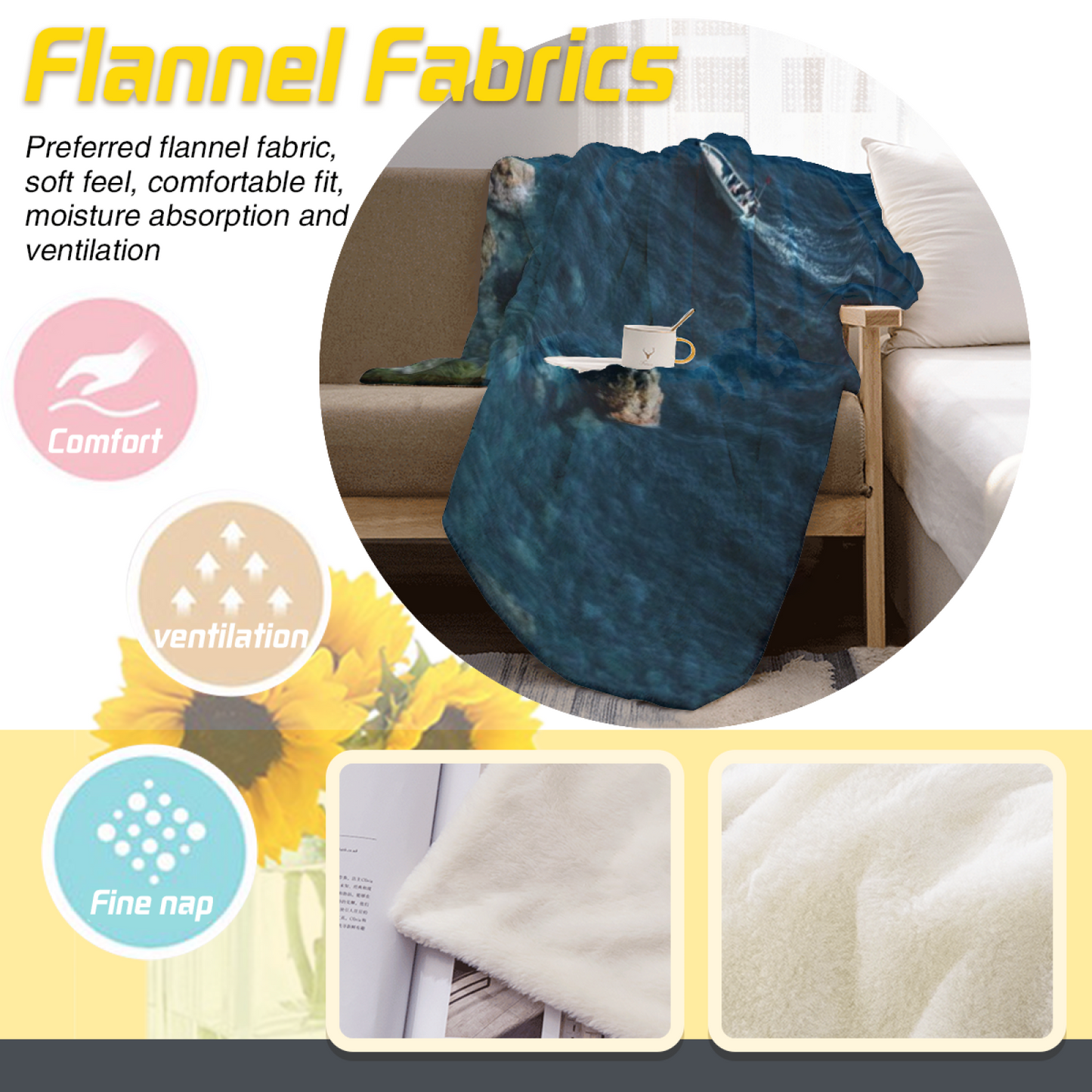 Modern Abstract Art Throw Blanket ¨C Decorative Colorful Cozy Blanket