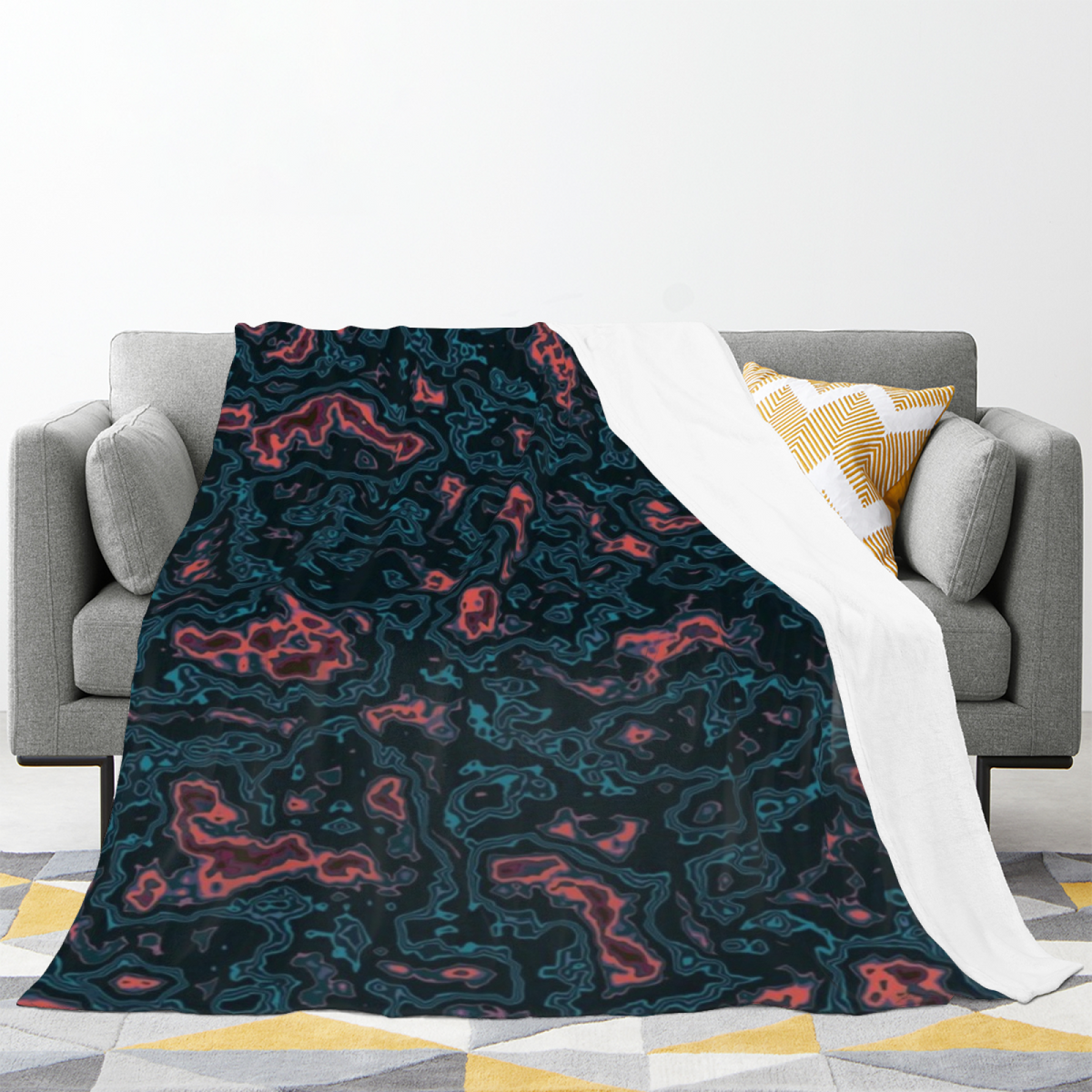 Opaline Atlas Lightweight Flannel Throw in Dusty Lilac