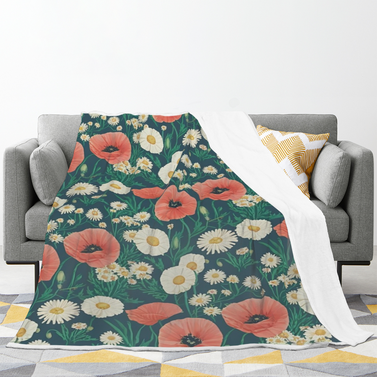 Serene Thicket Soft Neutral Art Flannel Throw Blanket
