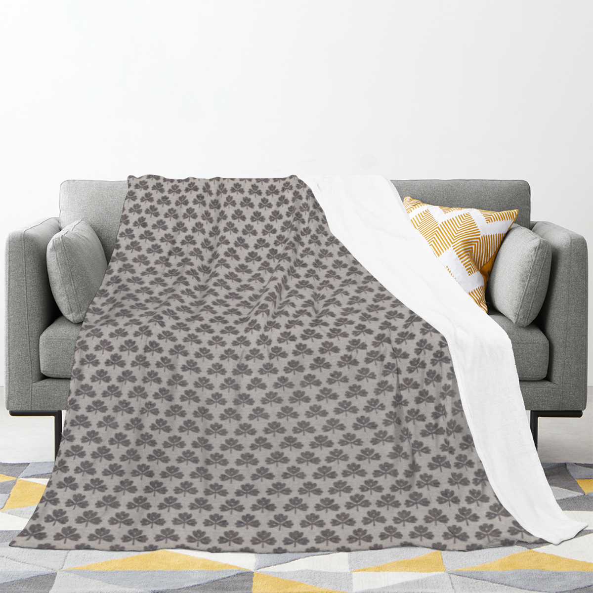Breezy Ripple Muted Sage Art Decorative Flannel Blanket
