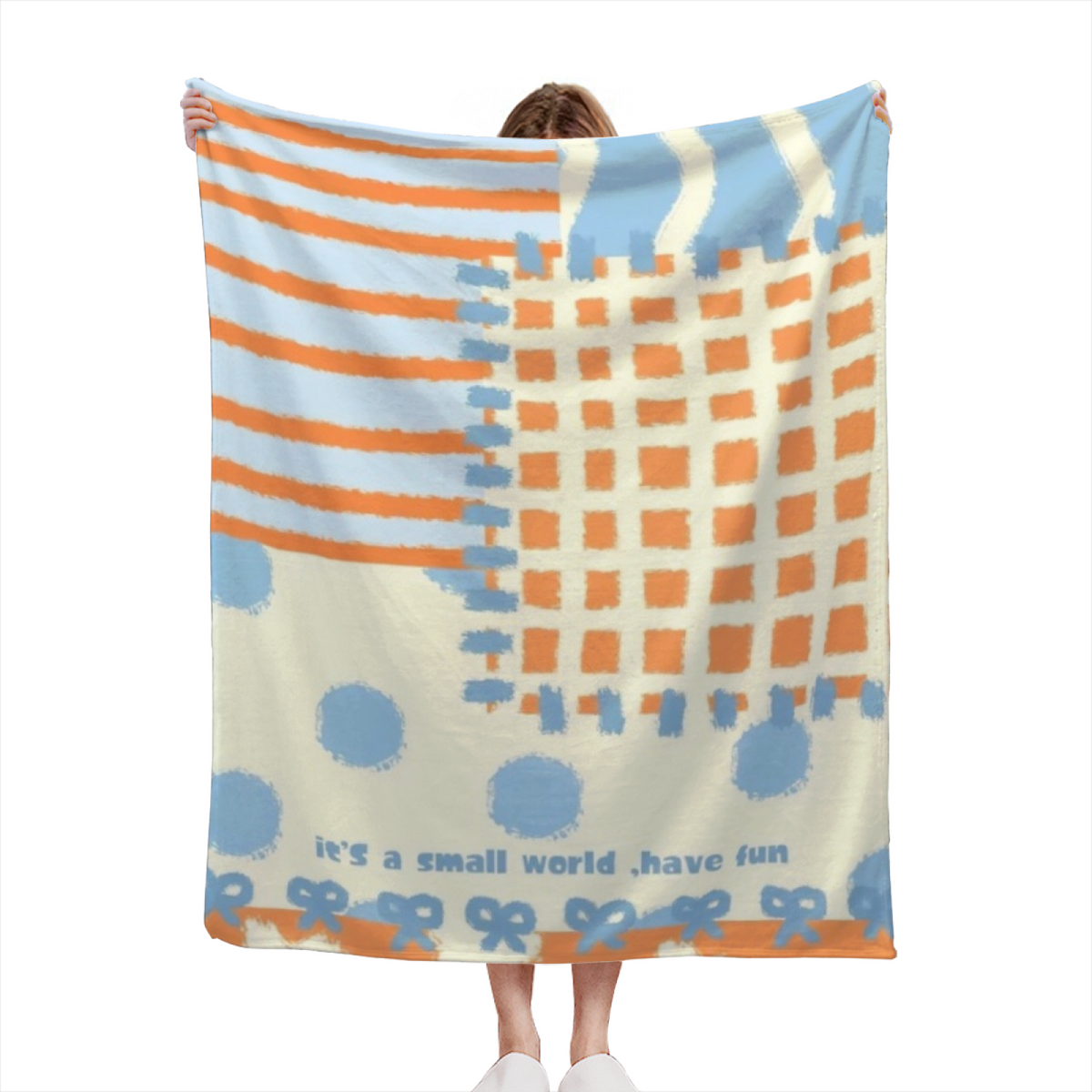 Ivory Dawn Kaleidoscope Flannel Throw Blanket
