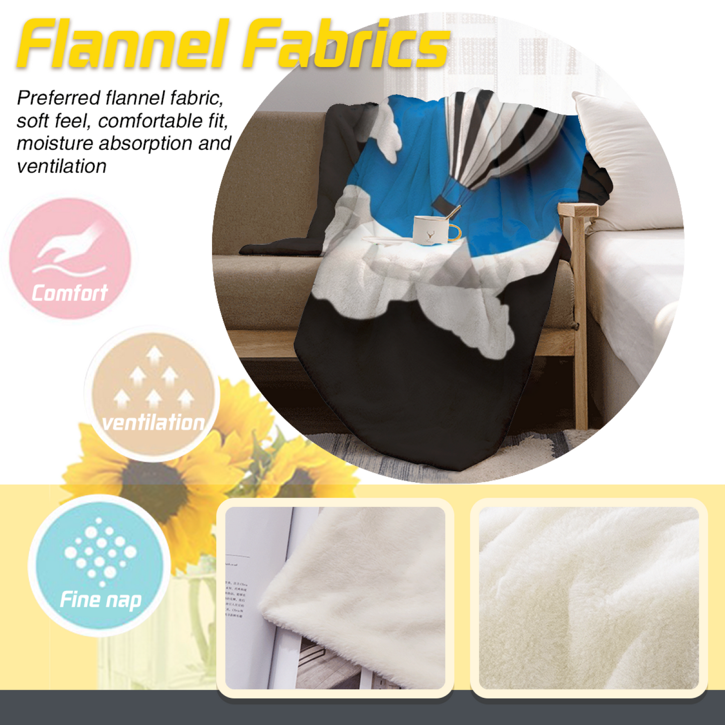 Contemporary Decorative Throw Blanket ¨C Colorful Graphic Artistic Design