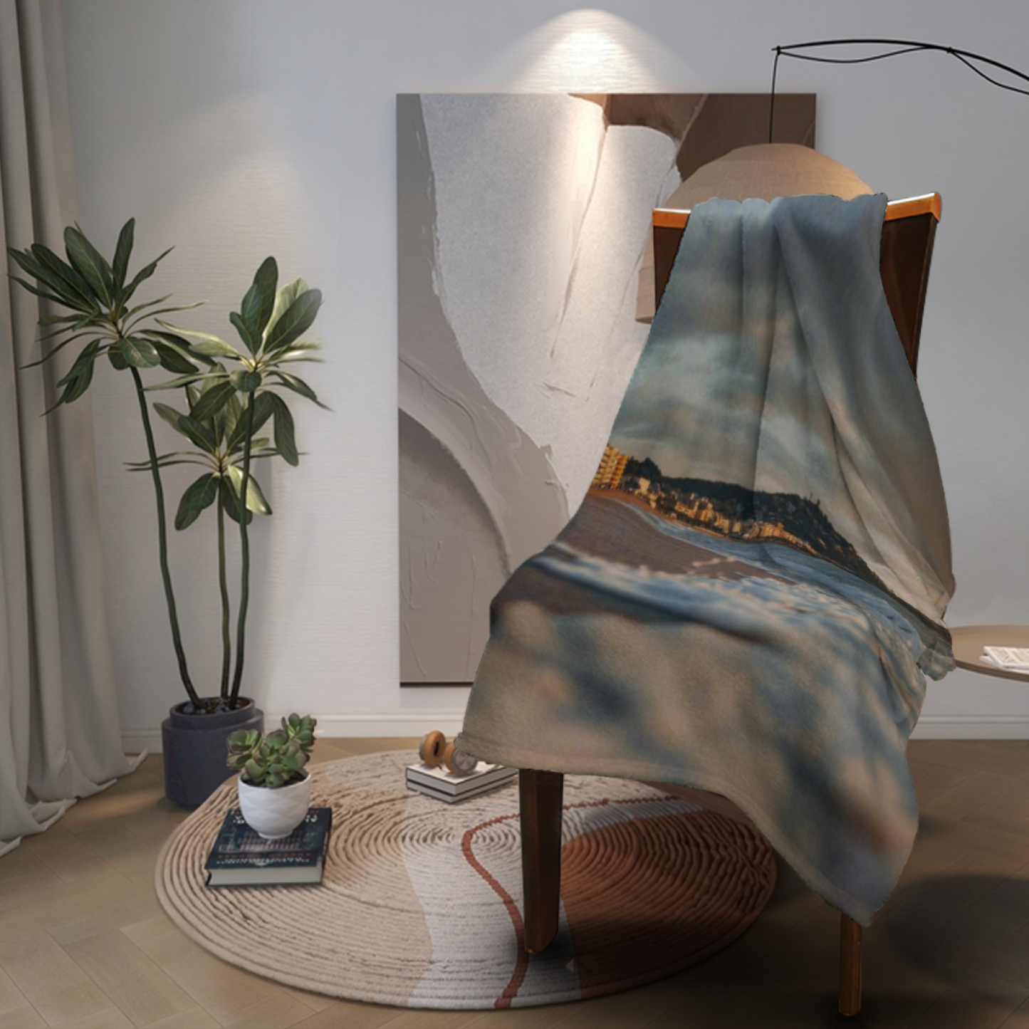Contemporary Abstract Throw Blanket ¨C Modern Colorful Decorative Blanket
