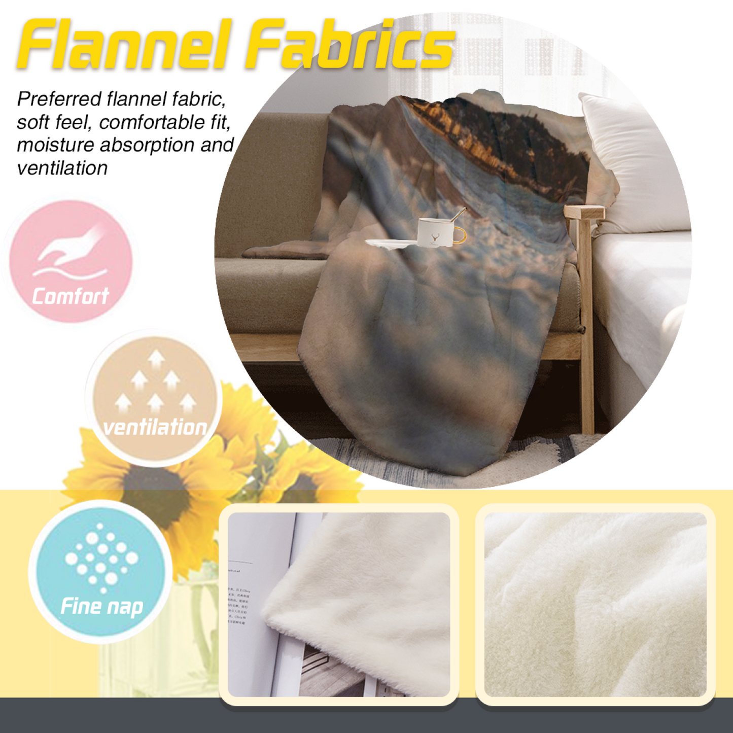 Contemporary Abstract Throw Blanket ¨C Modern Colorful Decorative Blanket