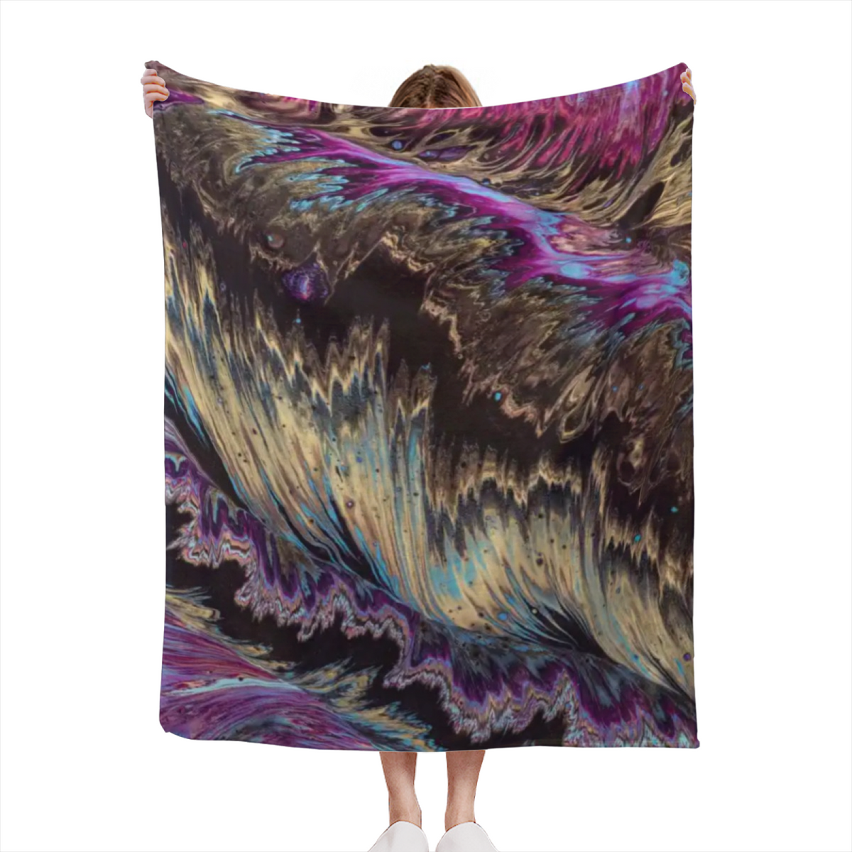 Pastel Multicolor Whimsical Decor All-Season Flannel Blanket ¨C Rustic Prism Edition