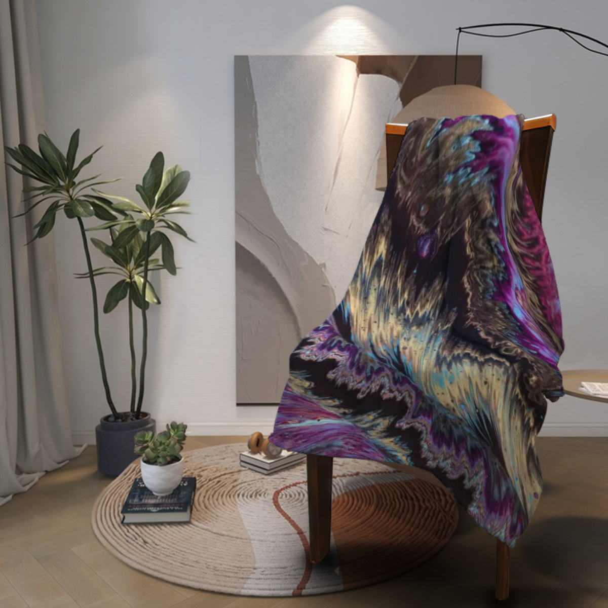 Pastel Multicolor Whimsical Decor All-Season Flannel Blanket ¨C Rustic Prism Edition