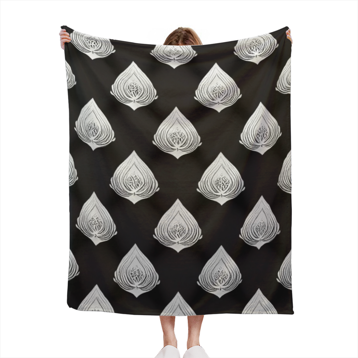 Soft Neutral Sunwashed Rhapsody Soft Flannel Blanket ¨C Contemporary Pattern
